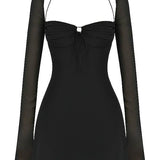 Babydoll Crepe Mini Dress - Endless - UAE Rental and Resale for Women's Fashion