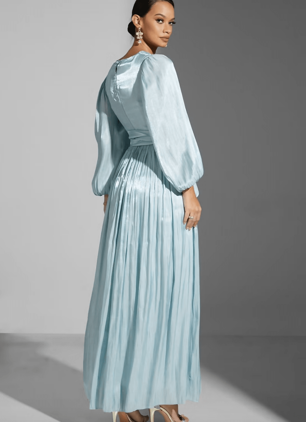 Belted Wrap Effect Midi Dress - Endless