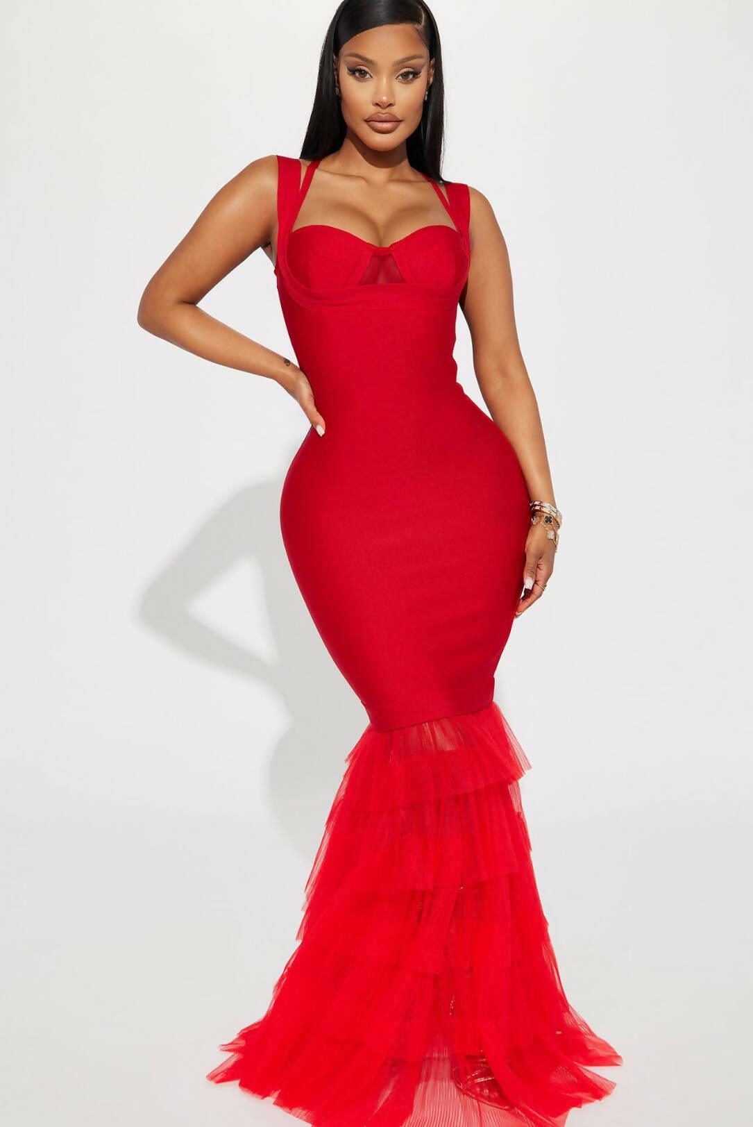 Endless  Charline Tulle Bandage Gown by Fashion Nova