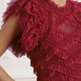 Genevieve Ruffle Gown Dress - Endless - UAE Rental and Resale for Women's Fashion