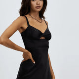 Kelsie Satin Cut Out Slip Dress - Endless - UAE Rental and Resale for Women's Fashion