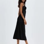 Kelsie Satin Cut Out Slip Dress - Endless - UAE Rental and Resale for Women's Fashion