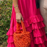 Maggie Dress in Cotton Silk Fuschia - Endless - UAE Rental and Resale for Women's Fashion