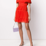 Off The Shoulder Pleated Mini Dress - Endless - UAE Rental and Resale for Women's Fashion