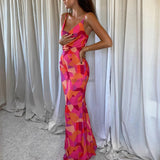 Picasso Printed Maxi Dress & Headscarf - Endless - UAE Rental and Resale for Women's Fashion