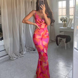 Picasso Printed Maxi Dress & Headscarf - Endless - UAE Rental and Resale for Women's Fashion