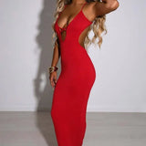 Red Backless Maxi Dress - Endless - UAE Rental and Resale for Women's Fashion
