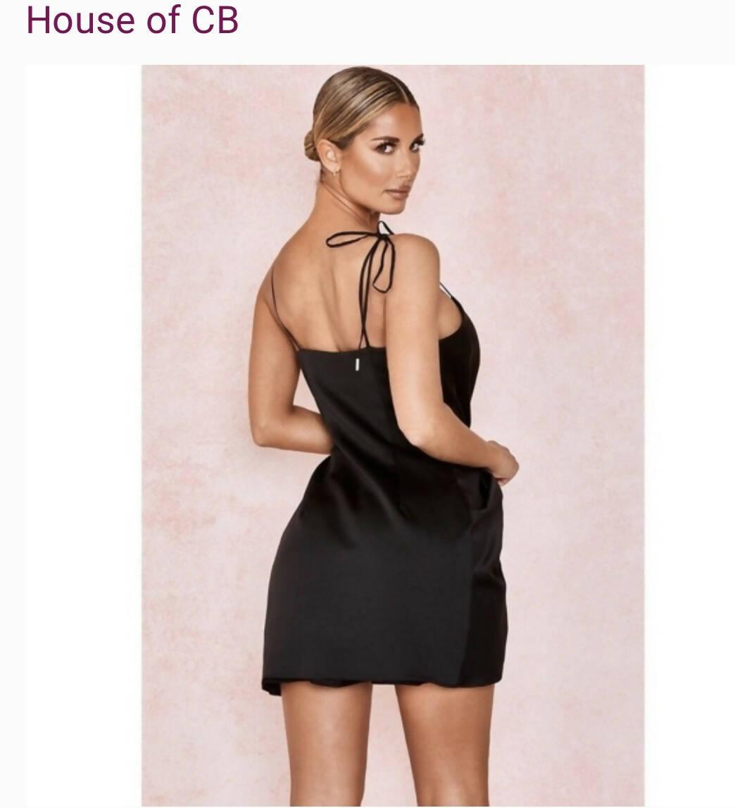 Satin Wrap Mini Dress - Endless - UAE Rental and Resale for Women's Fashion