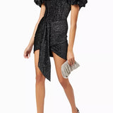 Velvet Off Shoulder Diamante Dress - Endless - UAE Rental and Resale for Women's Fashion