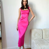 Midi Dress with A Square Neckline