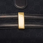Black GG canvas horsebit chain handbag with leather trim and gold-tone hardware detail — Gucci | Endless UAE