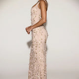 Vasanta Embellished Appliqué Soft-Scoop Corset Gown