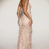 Vasanta Embellished Appliqué Soft-Scoop Corset Gown