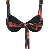 Soleil Orange Tie Dye Adjustable Bikini Top