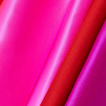 Red and magenta silk satin midi dress with matching accessories — Halpern | Endless UAE
