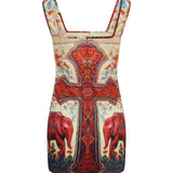 Santa Maria Printed Mini Dress