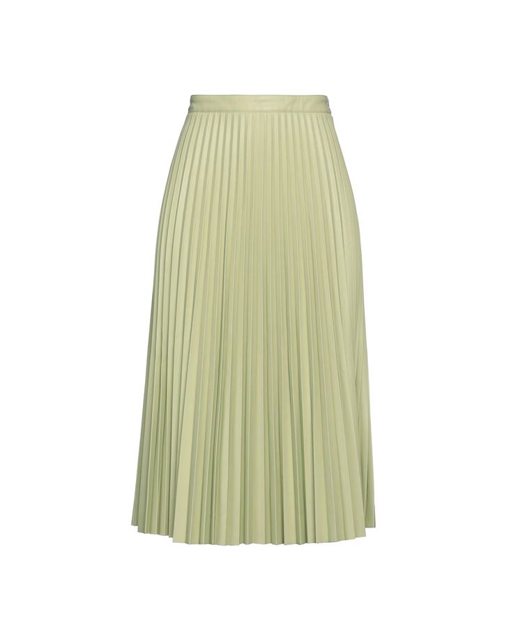 Sage green pleated midi skirt with elastic waistband — Proenza Schouler | Endless UAE