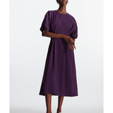 Gathered midi dress