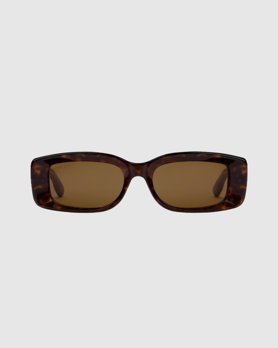 Tortoiseshell rectangular-frame sunglasses with brown lenses — Gucci | Endless UAE