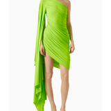 Diana Mini Dress with Sleeve in 4-way Stretch Poly Lycra