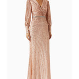Sequinned Wrap Gown