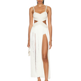 All-over Fringe Sleeveless Maxi Dress