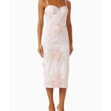 Kayla Floral Lace Midi Dress