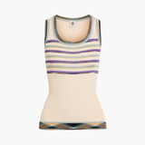 Striped Crochet-knit Tank