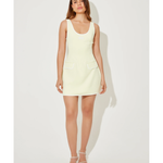 Cream sleeveless tennis dress with front pockets and scoop neckline — Odd Muse | Endless UAE