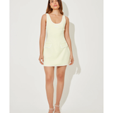Cream sleeveless tennis dress with front pockets and scoop neckline — Odd Muse | Endless UAE