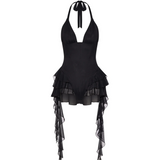 Kristena Ruffled Halterneck Bodysuit