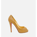 Nude Patent Leather Peep Toe Pumps — Christian Louboutin | Endless UAE