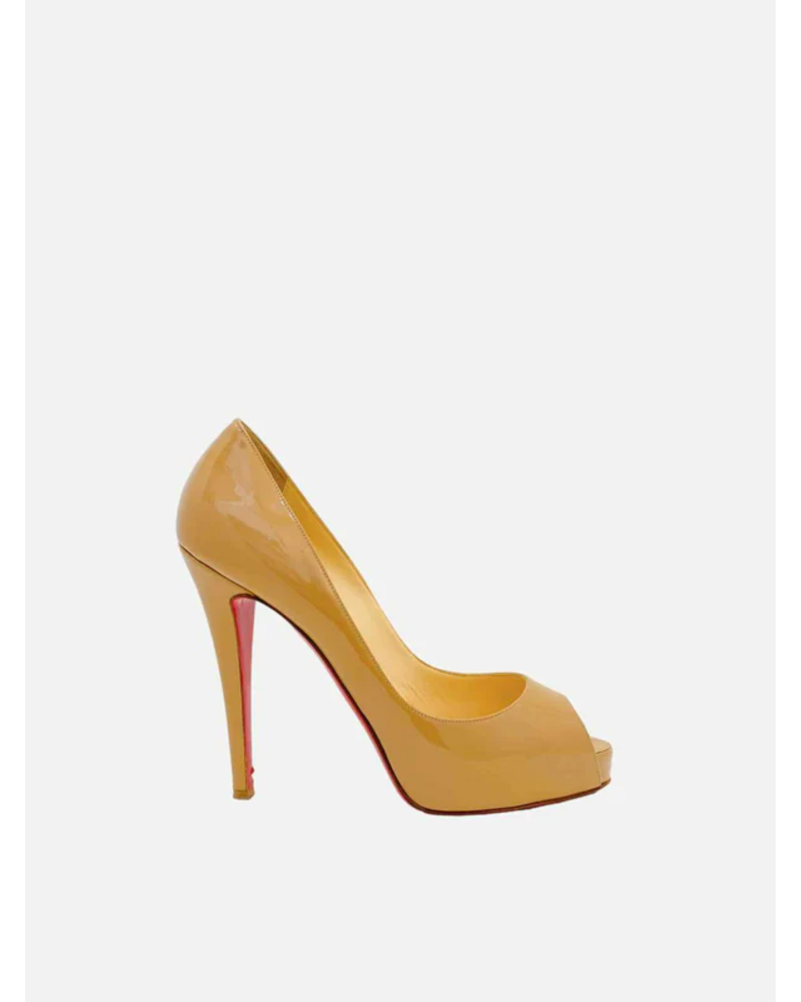 Nude Patent Leather Peep Toe Pumps — Christian Louboutin | Endless UAE