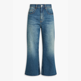 Cropped high-rise wide-leg jeans styled with black blazer and heels — Victoria Beckham | Endless UAE