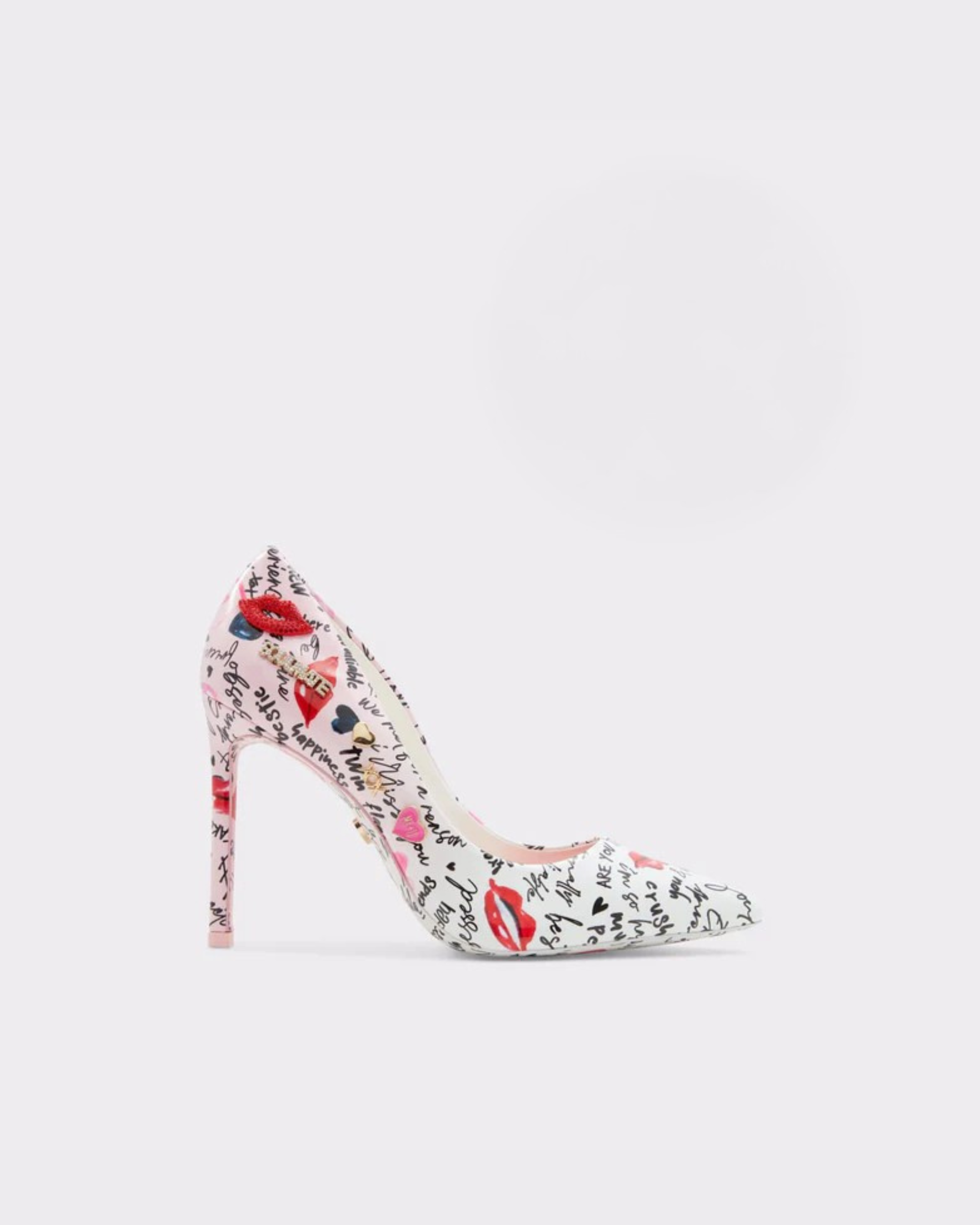 Stessy 2.0 white stiletto heel with red lips and romantic print pattern — Aldo | Endless UAE