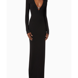 Crystal Plunging Maxi Dress