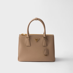 Prada Galleria Medium Saffiano Leather Bag in grey with dual handles and shoulder strap — Prada | Endless UAE