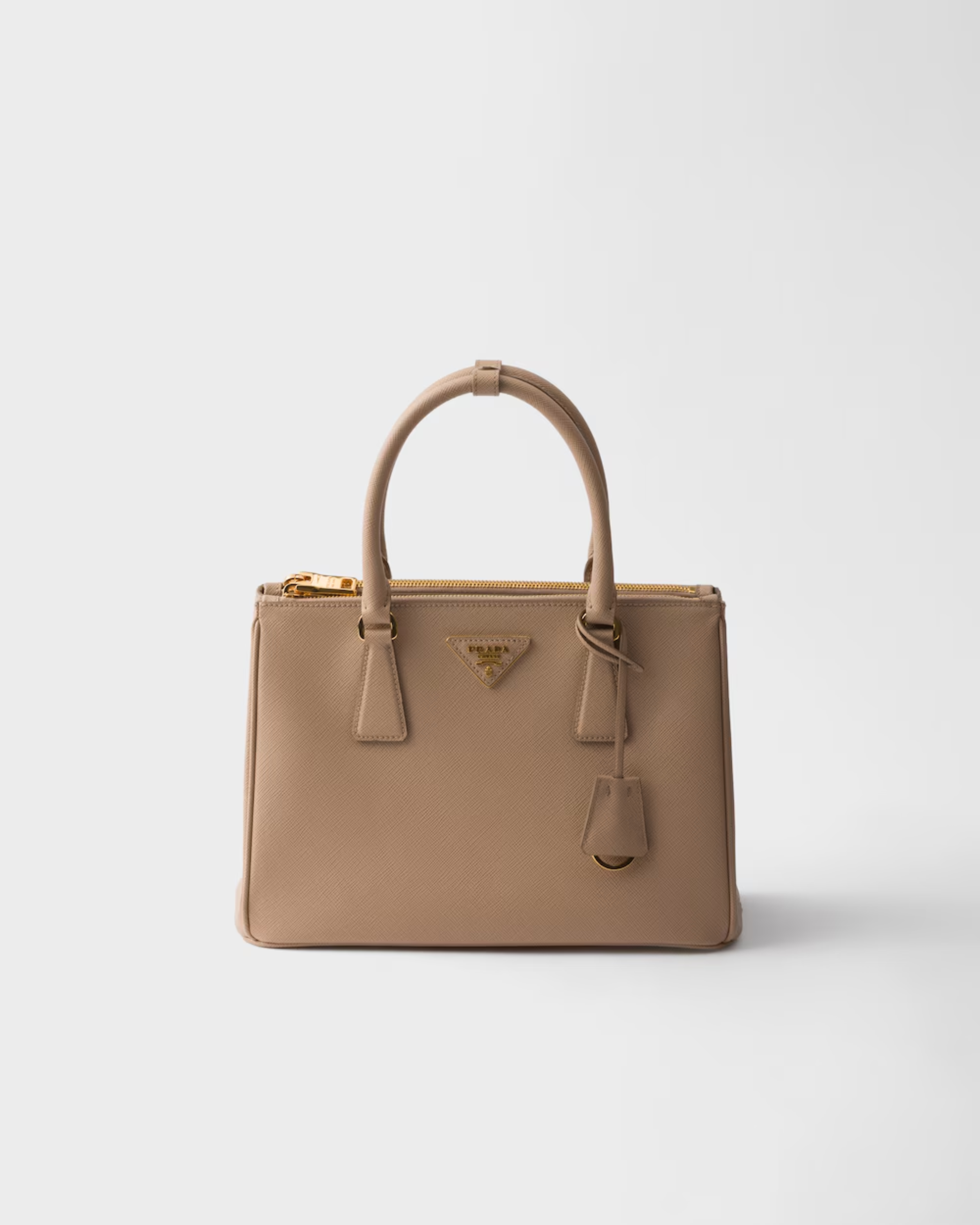 Prada Galleria Medium Saffiano Leather Bag in grey with dual handles and shoulder strap — Prada | Endless UAE