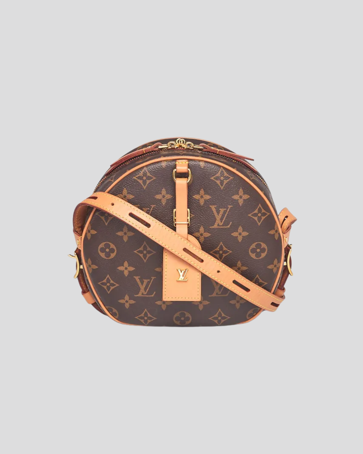 Louis Vuitton Boite Chapeau Souple MM monogram canvas crossbody bag with leather strap — Louis Vuitton | Endless UAE
