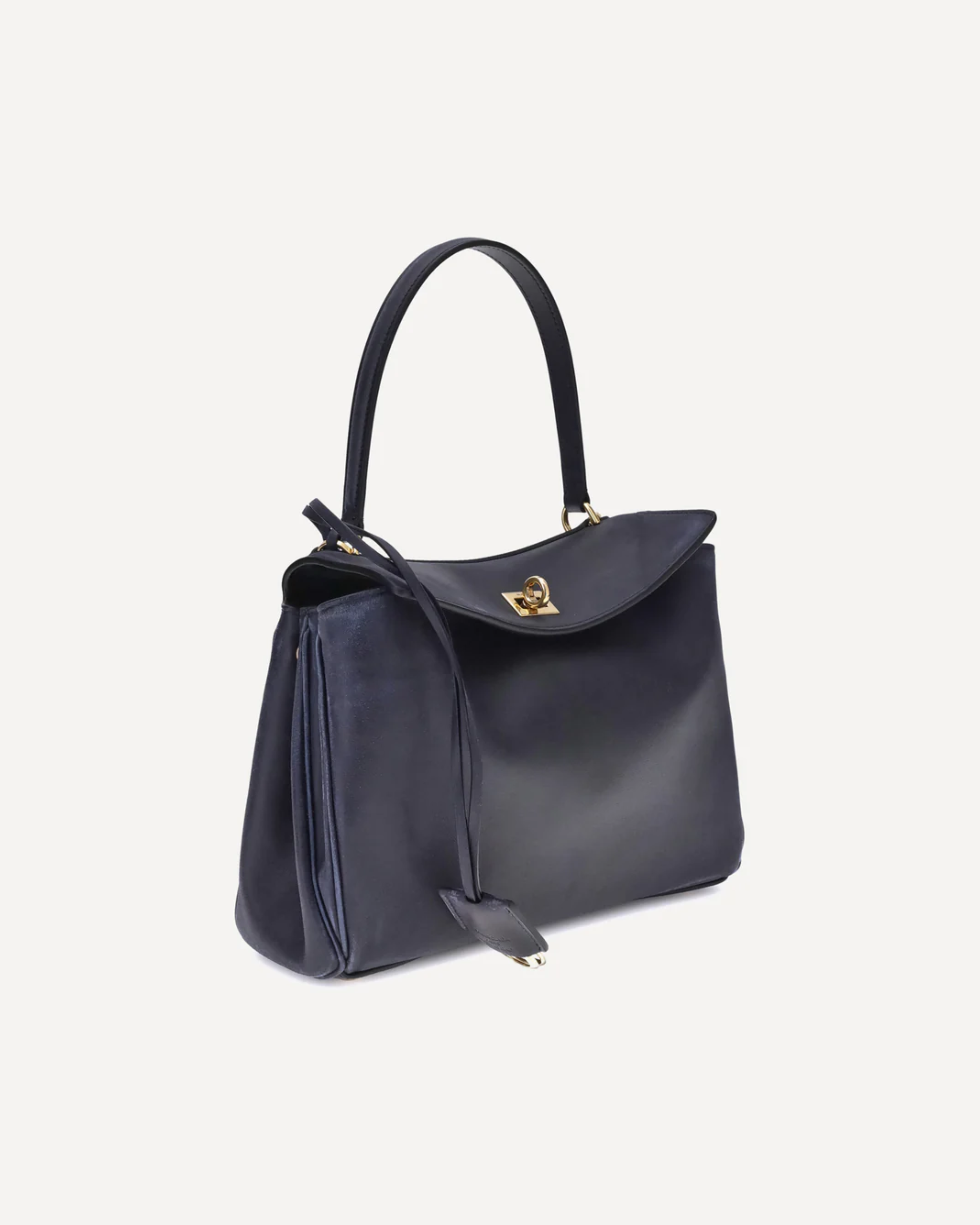 Black leather Rodeo shoulder bag with gold hardware and adjustable strap — Balenciaga | Endless UAE