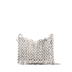 Silver chainmail nano shoulder bag with scalloped edge detail — Rabanne | Endless UAE