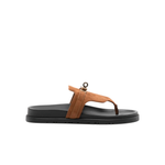 Hermes Empire suede goatskin womens sandal with brown strap and black sole — Hermes | Endless UAE