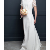 A-line Lace Wedding Dress with Sleeves