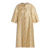Crystal-Embellished Metallic Gold Coat — Dice Kayek | Endless UAE