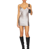 Grey Marl Fringe Dress