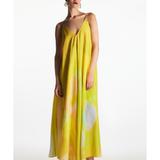 Yellow Tie-Dye Maxi Slip Dress