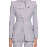 Boxy Wool Blend Single-button Jacket