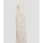 Cream sequin-embellished crochet-knit one-shoulder gown by Missoni — Endless UAE