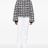 Black and white houndstooth oversized puffer jacket — Perfect Moment | Endless UAE