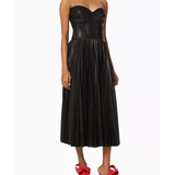 Vegan Leather Midi Dress
